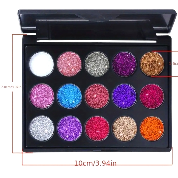 Nib 15 Swatches Eyeshadow Cases Variety Colors Shimmer Too